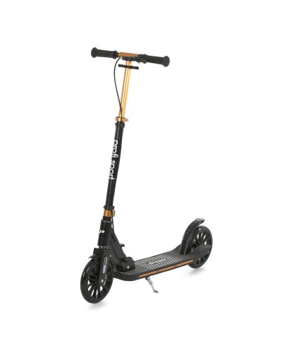 Самокат 2-колісний на металевій рамі з колесами ПУ 195 мм, кермом 91-101 см, складаний, у коробці 87х32х15 см.