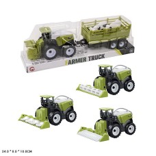 Комбайн з причепом та 2 фігурками, в асортименті, під слюдою 34х8х10 см