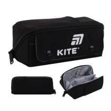 Пенал 9,5х20х11,5 см чорний, ТМ Kite