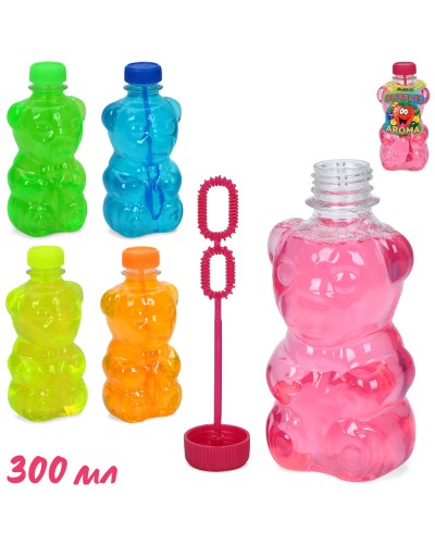 Мильні бульбашки «Ведмедик» 300 мл ароматизовані, в асортименті