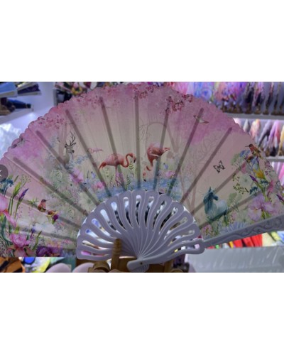 Віяло «Фламінго» 23 см, в асортименті, у пакеті