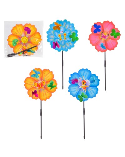 Вітрячок «Квіточка» 22 см, в асортименті, у пакеті