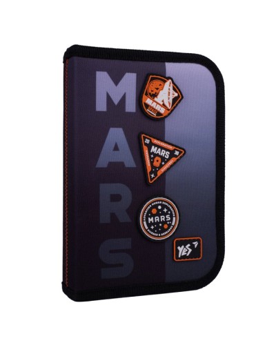 Пенал «Mars» 14х21х4 см твердий одинарний з двома клапанами, HP-04, ТМ YES