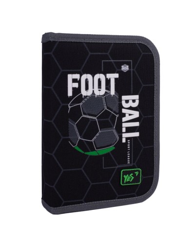 Пенал «Час Футболу» 21х13х3 см твердий одинарний з клапаном, HP-03, ТМ YES