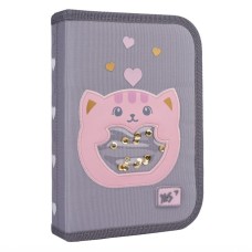 Пенал «With Love» 21х13х3 см твердий одинарний з клапаном, HP-03, ТМ YES