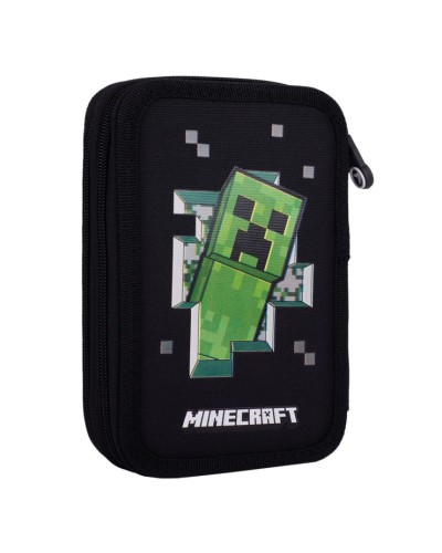 Пенал «Minecraft World» 21х13х3 см твердий подвійний, HP-03, ТМ YES