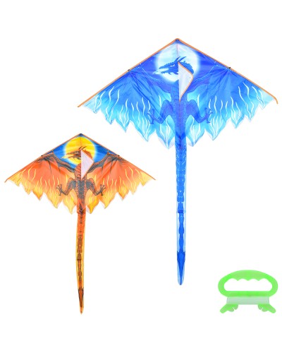 Повітряний змій «Дракон» 145х80 см з хвостом 105 см, в асортименті, у пакеті 8х85х1 см