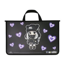 Папка-портфель «MAXI» А4 на блискавці пластиковий, ТМ MAXI