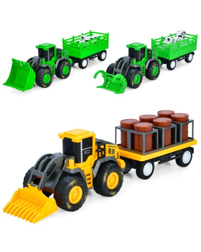 Бульдозер 41 см інарційний з фігурками, в асортименті, у пакеті 21х54х12 см