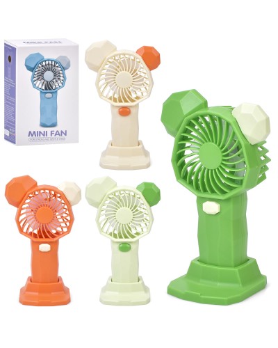 Вентилятор 14 см 2 в 1, на батарейці, в асортименті, у коробці 9х14х4,5 см