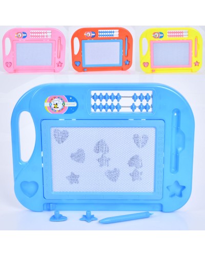 Дошка для малювання 30х22,5 см чорно-біла з 2 штампами, в асортименті, у пакеті 33х28,5х2 см