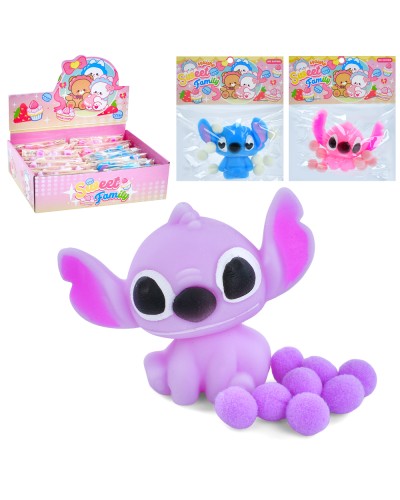 Антистрес «LS» 7 см з мішурою, в асортименті, у пакеті, 20 шт у дисплеї 29х8,5х20 см