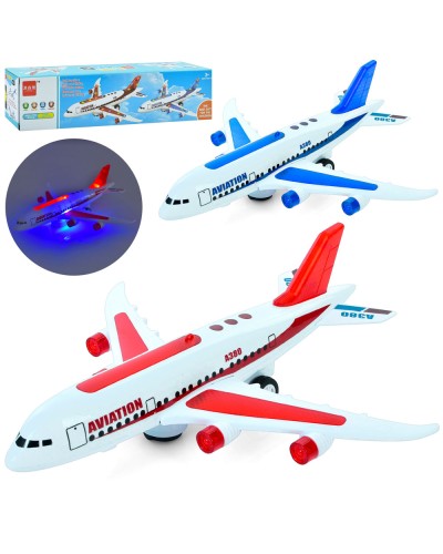 Літак 38 см музичний зі світлом, їздить, на батарейці, в асортименті, у коробці 38х9х7 см