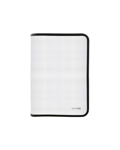 Папка-пенал В5 пластикова на блискавці з фактурою «тканина», чорна, ТМ Economix