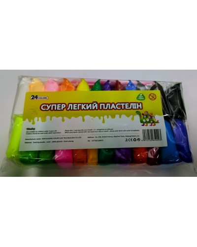 Пластилін суперлегкий на 24 кольори по 7 г, OPP