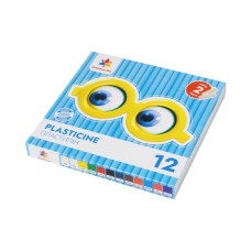 Пластилін дитячий «Мозаїка» на 10 кольорів+ 2 білих 120 г, Гамма