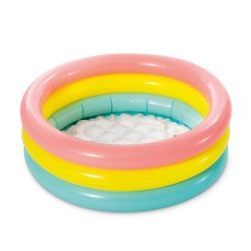 Басейн надувний «Райдуга» 61х22 см з надувним дном ємністю 28 л, з ремкомплектом, у коробці 17х14,5х5,5 см, ТМ Intex
