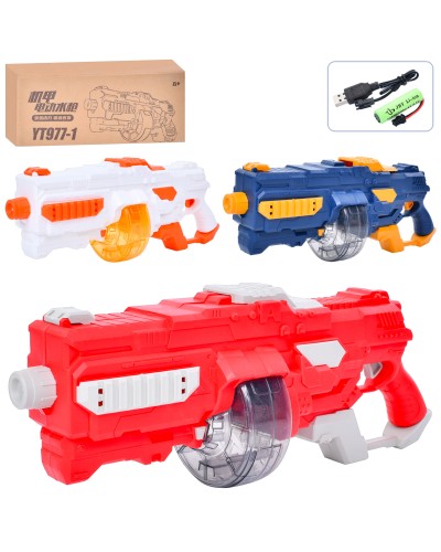 Іграшковий водний бластер 36 см на акумуляторі з USB, в асортименті, у коробці 38х16,5х10,5 см