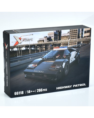 Конструктор «Поліцейська машина» на 266 деталей, у коробці 27,5x20x5,5 см