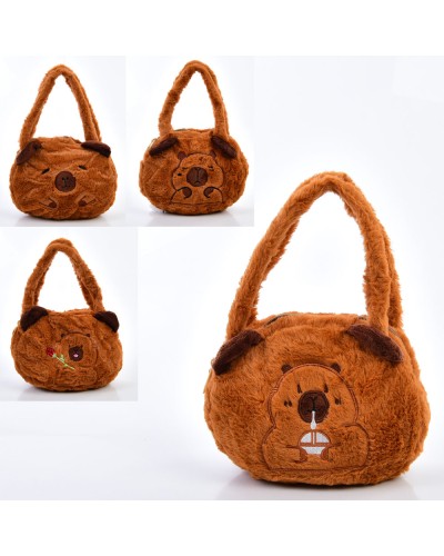 Сумочка «Капібара» 20х18х8 см на 1 відділення з застібкою-блискавкою та 2 короткими ручками, в асортименті