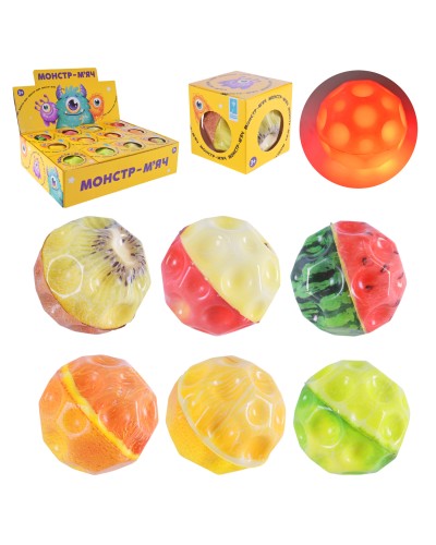 Пострибунчик «Graviti ball» 6 см зі світлом, в асортименті, 12 шт у дисплеї