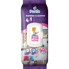 Вологі серветки «Purfix» універсальні для прибирання, 60 шт в упаковці