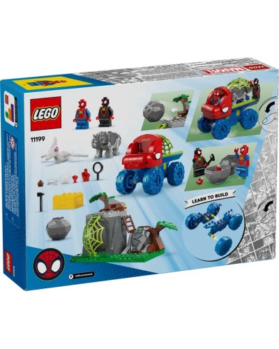 Конструктор «Транспорт для рятування динозаврів команди Павука» на 136 деталей, у коробці 26х6х19 см,ТМ Lego