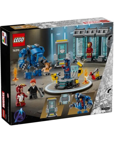 Конструктор «Лабораторія Залізної Людини: зала спорядження» на 284 деталі, у коробці 26х6х22 см, ТМ Lego