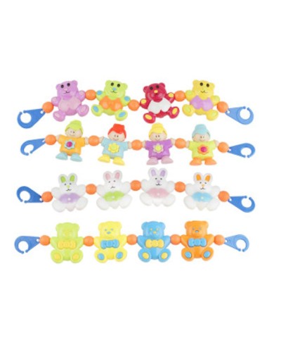 Брязкальце-розтяжка на ліжечко 50 см, в асортименті, у пакеті 8х33х4 см