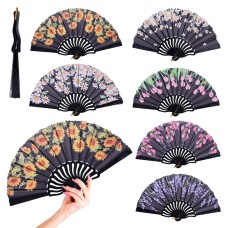 Віяло «Квіти» 23 см, в асортименті