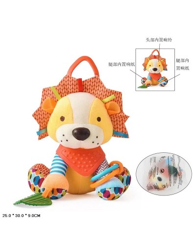 Брязкальце «Левеня» 30 см м'яке тактильне, у пакеті 25х30х9 см