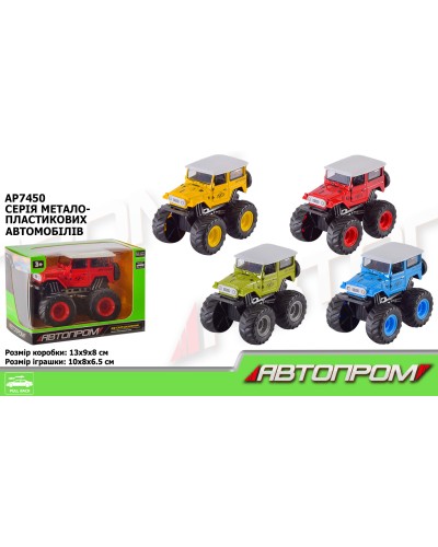 Машина «Позашляховик» металева, в коробці 13х8х9 см, АВТОПРОМ