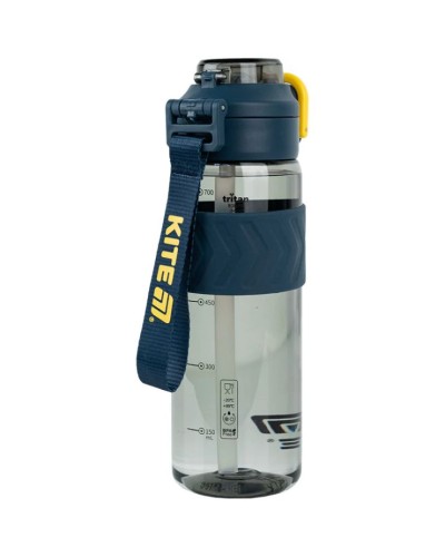 Пляшечка для води 800 мл сіро-жовта, ТМ Kite