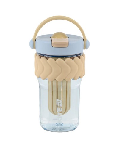 Склянка для води 700 мл бежево-блакитний, ТМ Kite