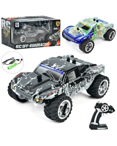 Машина 19 см р/к на акумуляторі 2,4 з гумовими колесами, USB та корпусом що не б'ється, в асортименті, у коробці 33х16,5х17 см.