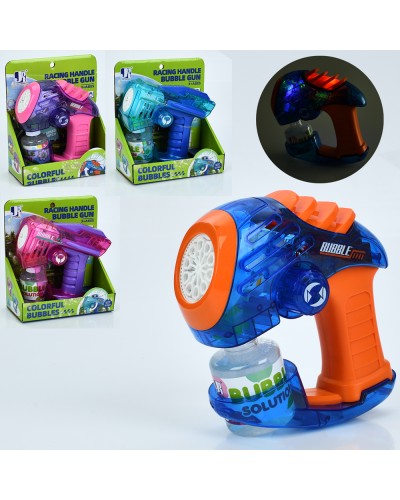 Мильні бульбашки «Бластер» 18 см на батарейці з запаскою 7 см, в асортименті, у коробці 18х21х8 см