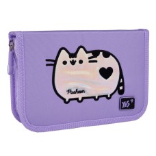 Пенал «Pusheen Shiny» 14х21х4 см твердий одинарний з двома клапанами, HP-04, ТМ YES