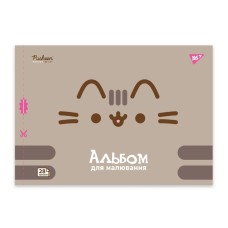 Альбом для малювання «Pusheen» А4 на 28 аркушів на скобі з перфорацією 100 г/м2, ТМ YES