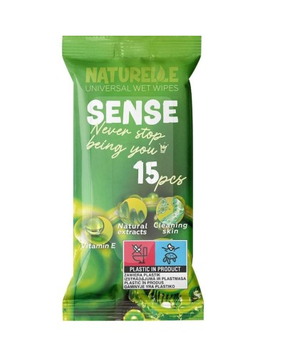 Серветки вологі «Naturelle Sense» універсальні, 15 шт в упаковці