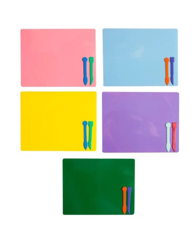 Дощечка для пластиліну 25х19,3 см з 2 стеками, в асортименті, SMART Line