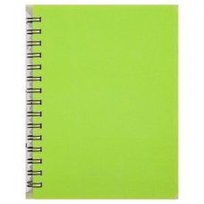 Зошит «BRIGHT» з роздільниками В6 на 100 аркушів у клітинку на спіралі з пластиковою обкладинкою, зелений, ТМ Buromax