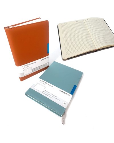 Блокнот А5 на 108 аркушів у клітинку з обкладинкою зі шкірзаму, в асортименті, ТМ Leader