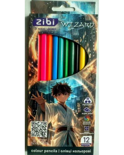 Олівці кольорові «ANIME» на 12 кольорів, KIDS LINE