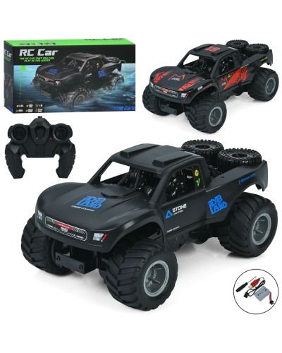 Джип 27 см 1:16 р/к на акумуляторі 2.4G 4WD їздить по воді, поворот на 360, надувні гумові колеса, USB-зарядка, в асортименті, у коробці 35х19,5х13 см