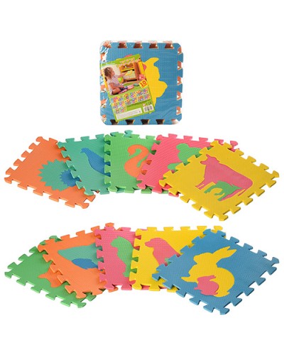 Килимок «Фігурки тварин» на 10 деталей з EVA, у пекеті 29х29х8 см