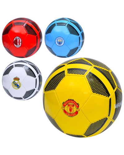 М'яч футбольний № 5 з ПВХ товщиною 1,6 мм вагою 260-280 г, в асортименті, в пакеті
