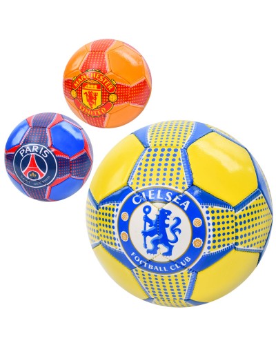 М'яч футбольний № 5 з ПВХ товщиною 1,8 мм вагою 300 г, в асортименті