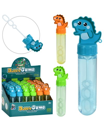 Мильні бульбашки «Динозавр» 13 см, в асортименті, по 24 шт у дисплеї 19,5х13,5х14,5 см