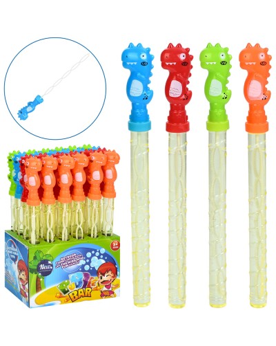 Мильні бульбашки «Динозавр» 37 см, в асортименті, 24 шт у дисплеї 24х37х14,5 см