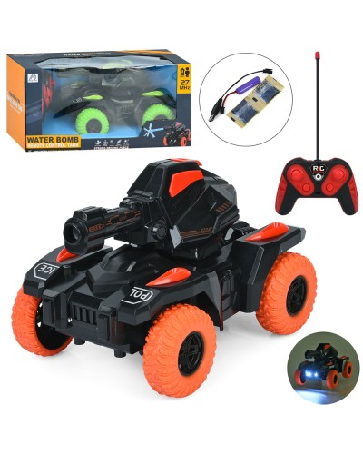 Танк 20 см р/к 2,4 Гц на акумуляторі зі світлом та USB, стріляє водяними кульками, на гумових колесах, в асортименті, у коробці 31,5х15х17 см.